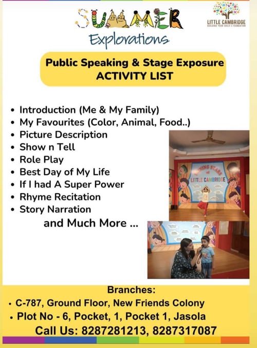 Little Cambridge-Public Speaking & Stage Exposure