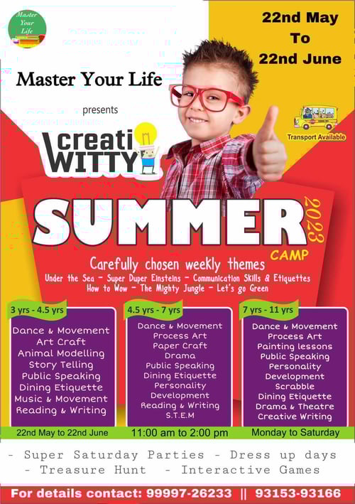 Master Your Life-Creativity Summer camp