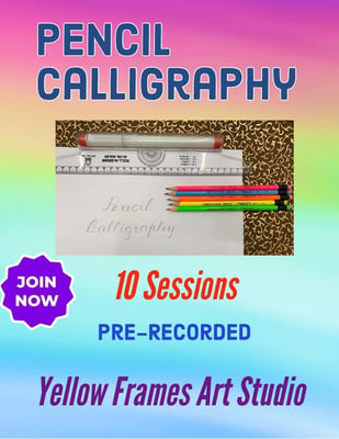 Yellow Frames ART Studio-Pencil Calligraphy