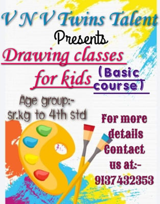 V N V Twins Talent-Drawing Classes for kids (Basic Course)