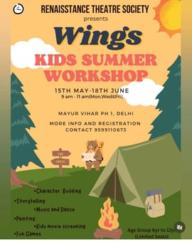 Renaisstance Theatre Society-Wings Kids Summer Workshop