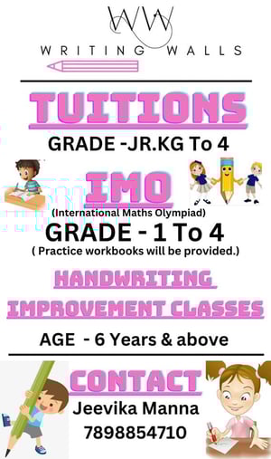 Writing WALLS- Tuitions IMO Handwriting improvement Classes 
