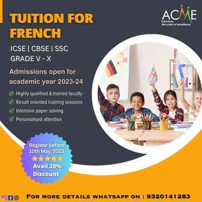 ACME education of crest of excellence-Tuition For French