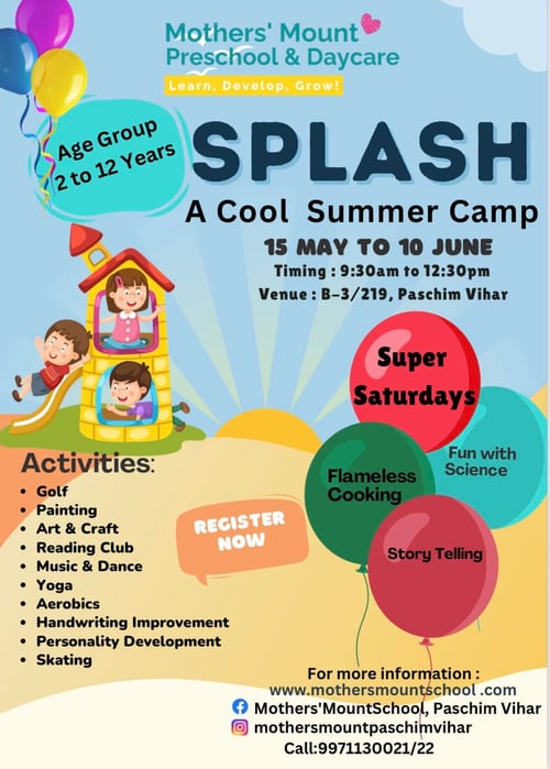 Mothers Mount Preschool Daycare-Splash A Cool Summer Camp