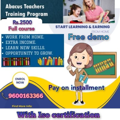 Abacus Teachers Training Program-Start learning Earning From Home