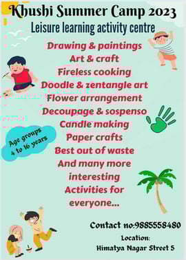 Khushi Summer Camp-Leisure Learning activity Centre