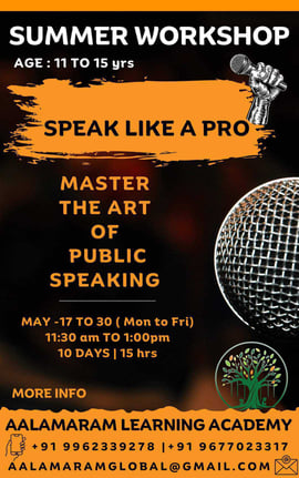 Aalamaram Learning Academy-Summer Workshop