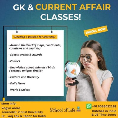 School of Life-GK & Currenrt Affair Classes