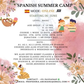 Spanish Summer camp- Spanish Classes & Course