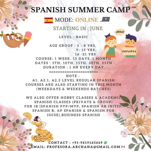 Spanish Summer camp- Spanish Classes & Course
