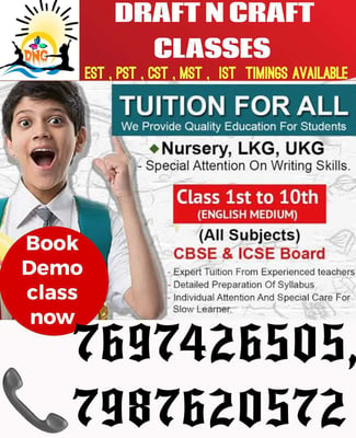 DRAFT N CRAFT-Tuition Classes