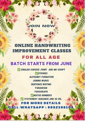 Online Handwriting Classes-Handwriting Improvement Classes