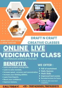 DRAFT N CRAFT-Online Live Vedic Maths Class