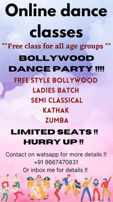 Online Dance Classes-Bollywood Dance Party