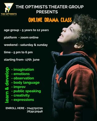 The Optimists Theater Group-Online Drama Class