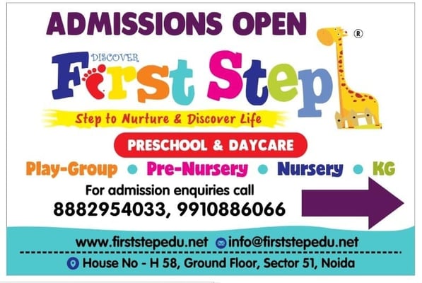 First Step Play School-Admissions Open 