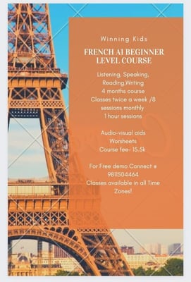 Winning Kids-French A1 Beginner Level Course