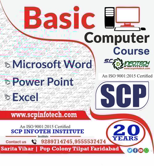 SCP Infotech Institute-Basic Computer Course