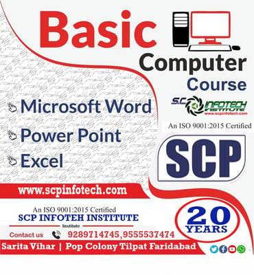 SCP Infotech Institute-Basic Computer Course