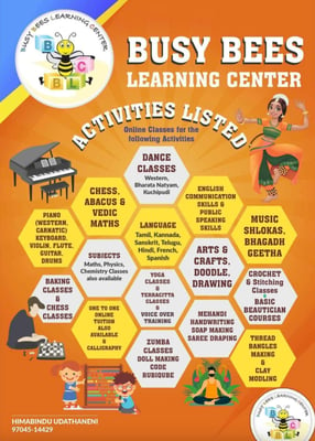 Busy Bees Learning Center-Online Classes Activities