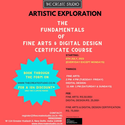The Create Studio-Fine Art & Digital Design Certificate Course