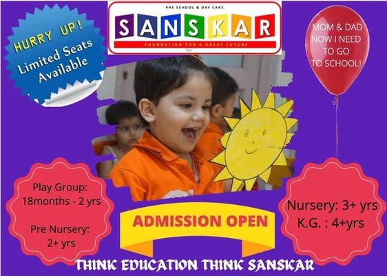 Sanskar Pre School-Admission Open