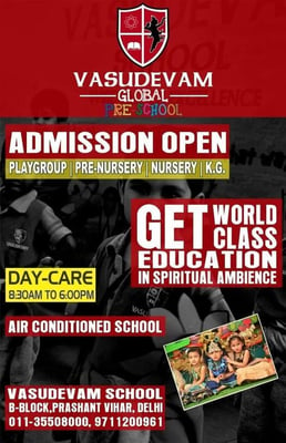 Vasudevam global pre school-Admission open