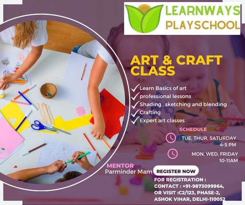 Learnways Playschool-Art & Craft Class