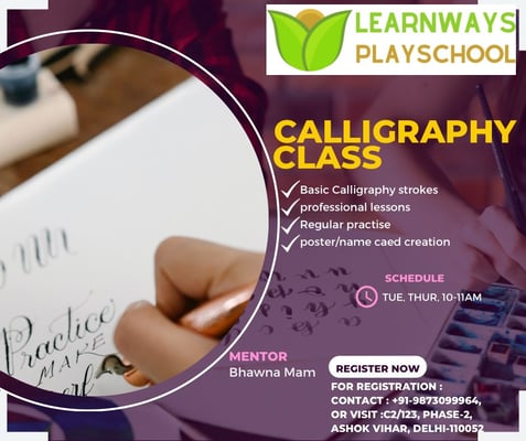Learnways Playschool-Calligraphy Class