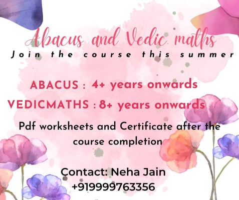 Neha Jain-Abacus and Vedic maths
