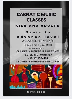 Winning Kids-Carnatic Music Classes
