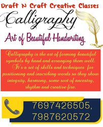 DRAFT N CRAFT-Calligraphy Art of Beautiful Handwriting