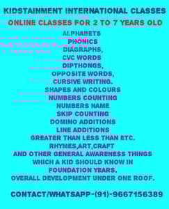 Tuitions N Classes-KIDSTAINMENT INTERNATIONAL CLASSE