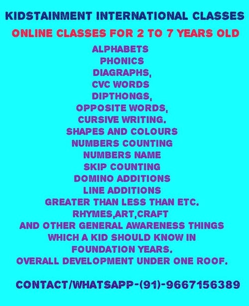 Tuitions N Classes-KIDSTAINMENT INTERNATIONAL CLASSE