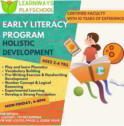 Learnways Playschool-EARLY LITERACY PROGRAM (HOLISTIC DEVELOPMENT)