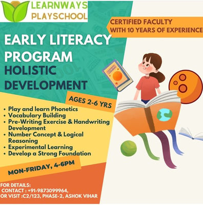 Learnways Playschool-EARLY LITERACY PROGRAM (HOLISTIC DEVELOPMENT)
