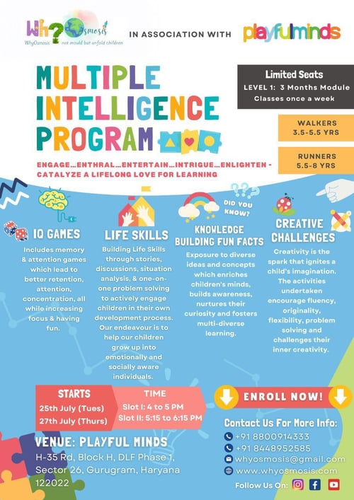 Playful Minds-MULTIPLE INTELLIGENCE PROGRAM
