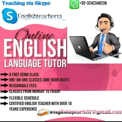 English Classes-ONLINE ENGLISH LANGUAGE TUTOR