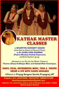 BHARTIYA SANGEET SADAN-KATHAK MASTER CLASSES
