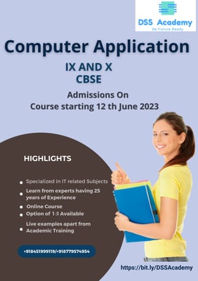  DDS Academy-Computer Application IX AND X CBSE