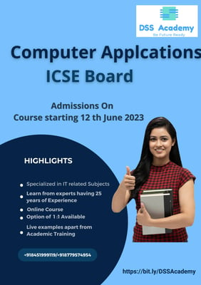 DDS Academy-Computer Appications ICSE Board