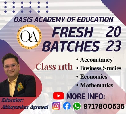 Oasis Academy of Education-Tuitions fresh Batches 2023