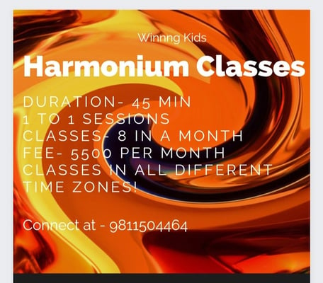 Winning Kids-Harmonium classes