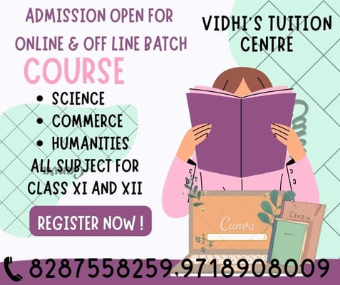 Vidhi Tuition Centre-Admission Open