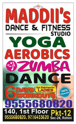 Maddiis Dance N Fitness Studio-YOGA AEROBICS / ZUMBA DANCE
