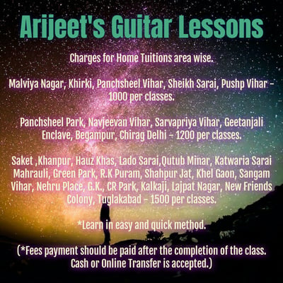 Arijeets Guitar Lessons-Home Classes