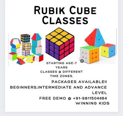Winning Kids-RUBIK CUBE CLASSES
