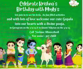 Moglys Gurukul-Celebrate Krishnas Birthday with Moglys