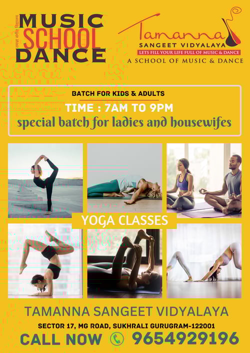 Tamanna Sangeet Vidyalaya-Yoga Classes BATCH FOR KIDS & ADULTS
