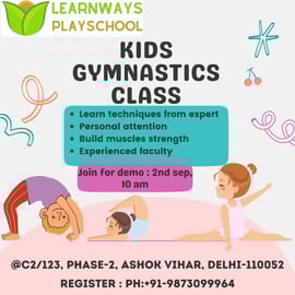 Learnways Playschool-Kids Gymnastics Fitness Class Demo Class